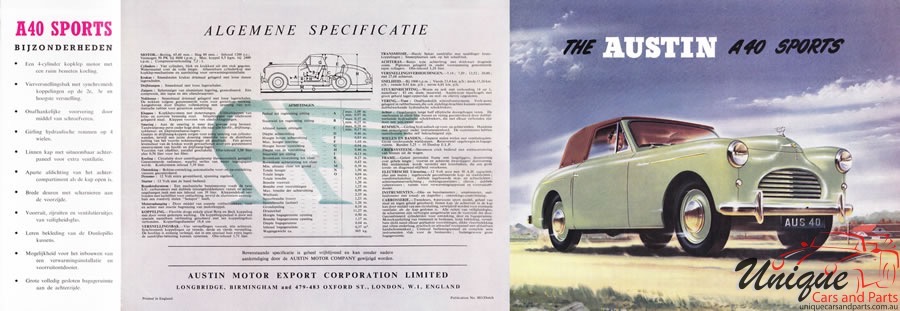 1951 Austin A40 Sports Brochure Page 6